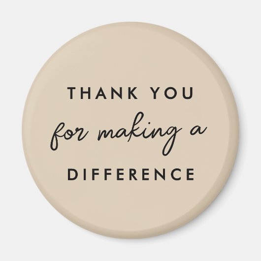 Bedankt dat je een verschil hebt gemaakt magneet (Voorkant)