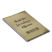 Bedankt dat je een verschil hebt gemaakt notitieboek (Rechterzijde)