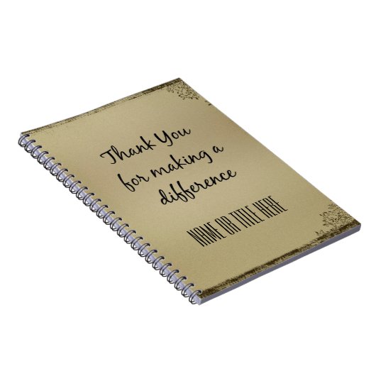 Bedankt dat je een verschil hebt gemaakt notitieboek (Rechterzijde)