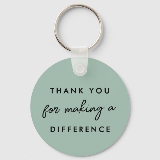 Bedankt dat je een verschil hebt gemaakt sleutelhanger (Voorkant)