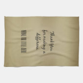 Bedankt dat je een verschil hebt gemaakt theedoek (Horizontaal)