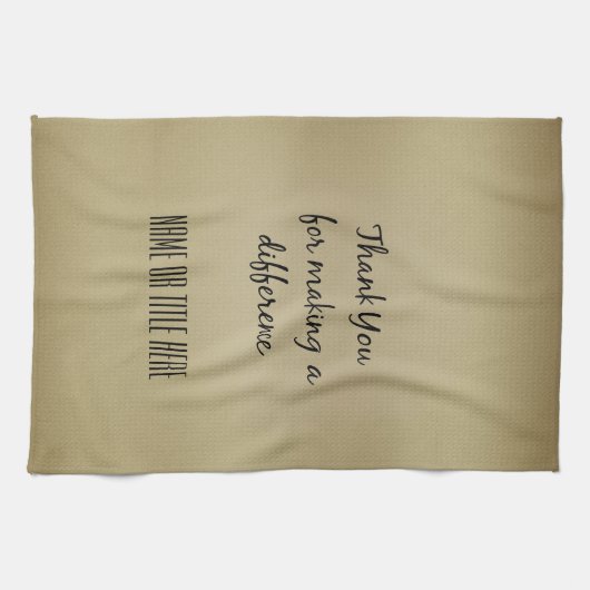 Bedankt dat je een verschil hebt gemaakt theedoek (Horizontaal)