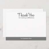 "Bedankt dat je een verschil maakt", notiecard Notitiekaartje (Voorkant / Achterkant)