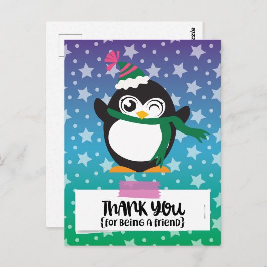 Bedankt dat je een vriend bent briefkaart (Voorkant / Achterkant)