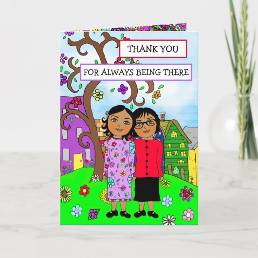 Bedankt dat je er altijd bent Vriendschap Kaart (Voorkant)