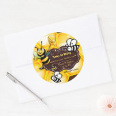 Bedankt dat je er bent op onze bruiloft Personalis Ronde Sticker (Envelop)