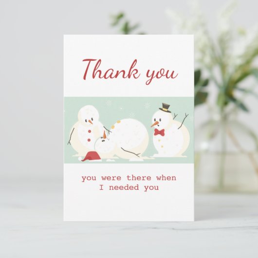 Bedankt dat je er was Fun Snowmen (Staand voorkant)