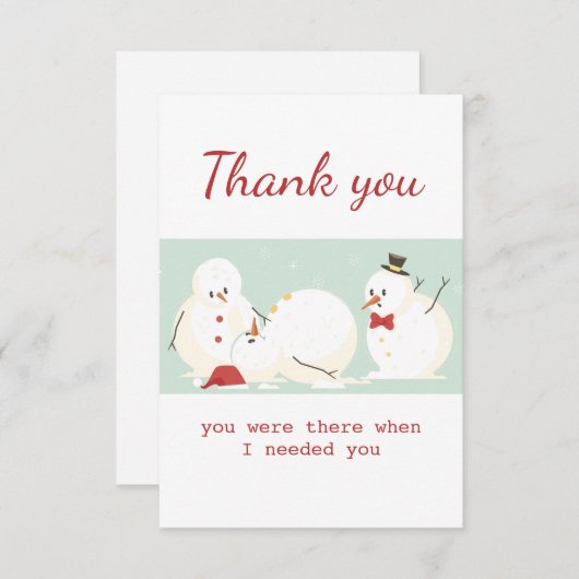 Bedankt dat je er was Fun Snowmen (Voorkant / Achterkant)