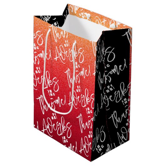 Bedankt dat je geweldig bent! Wereld complimenten Medium Cadeauzakje (Voorkant Gekanteld)