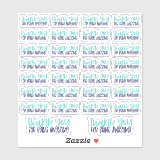 Bedankt dat je Geweldige bent - Vinyl Sticker (Vel)