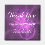 Bedankt dat je Geweldige Paarse roze Abstract bent Magneet (Voorkant)