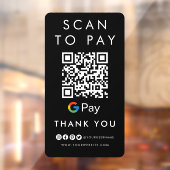 Bedankt dat je Google Scan wilt betalen om de QR C Raamsticker (Vel 2)