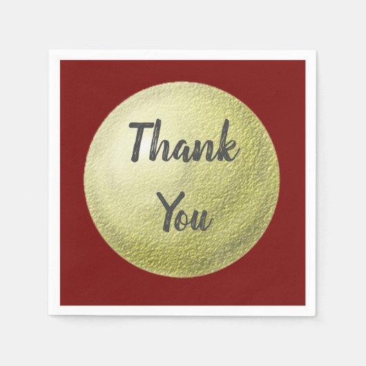 Bedankt dat je Goud Circle appreciatie hebt getext Servet (Voorkant)