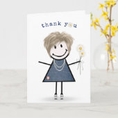 Bedankt dat je het meisje met de Daaisse hebt gevo Kaart (Gele Bloem)