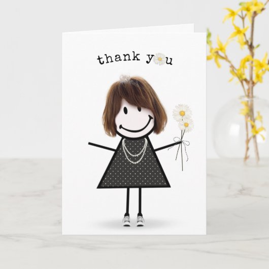 Bedankt dat je het meisje met de Daaisse hebt gevo Kaart (Gele Bloem)