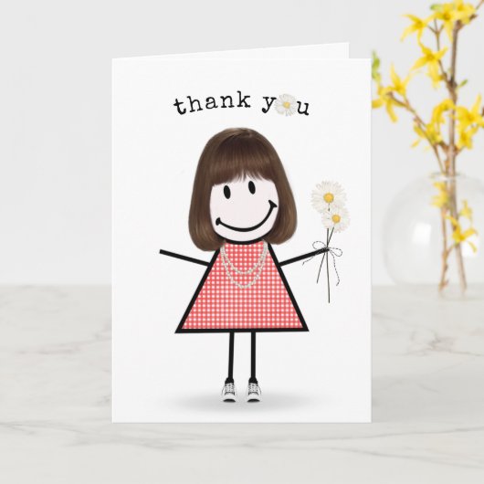 Bedankt dat je het meisje met de Daaisse hebt gevo Kaart (Gele Bloem)