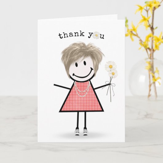 Bedankt dat je het meisje met de Daaisse hebt gevo Kaart (Gele Bloem)