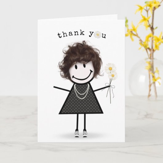 Bedankt dat je het meisje met de Daaisse hebt gevo Kaart (Gele Bloem)