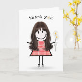 Bedankt dat je het meisje met de Daaisse hebt gevo Kaart (Gele Bloem)