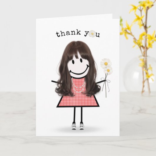 Bedankt dat je het meisje met de Daaisse hebt gevo Kaart (Gele Bloem)