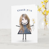 Bedankt dat je het meisje met de Daaisse hebt gevo Kaart (Gele Bloem)