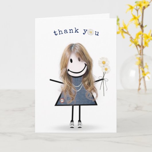 Bedankt dat je het meisje met de Daaisse hebt gevo Kaart (Gele Bloem)