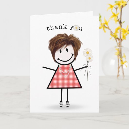 Bedankt dat je het meisje met de Daaisse hebt gevo Kaart (Gele Bloem)