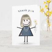 Bedankt dat je het meisje met de Daaisse hebt gevo Kaart (Gele Bloem)