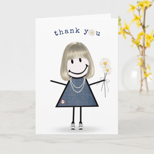 Bedankt dat je het meisje met de Daaisse hebt gevo Kaart (Gele Bloem)