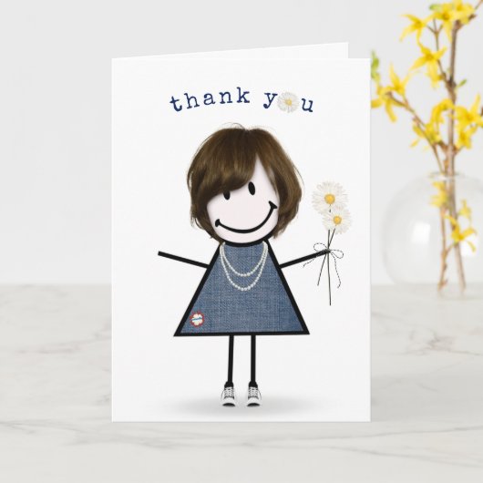 Bedankt dat je het meisje met de Daaisse hebt gevo Kaart (Gele Bloem)