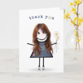 Bedankt dat je het meisje met de Daaisse hebt gevo Kaart (Gele Bloem)