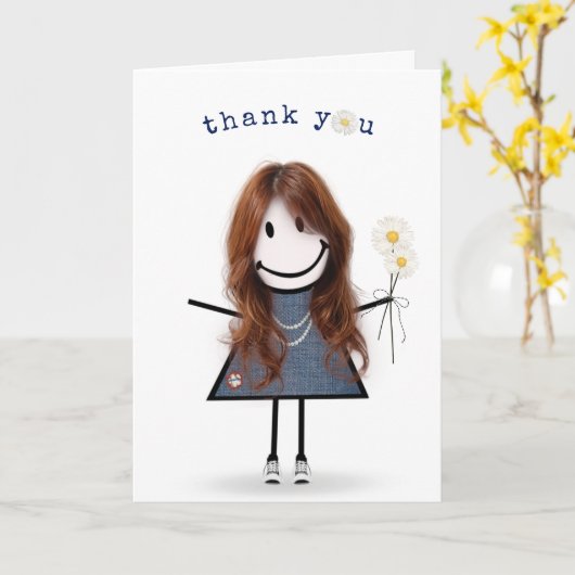 Bedankt dat je het meisje met de Daaisse hebt gevo Kaart (Gele Bloem)