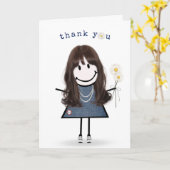 Bedankt dat je het meisje met de Daaisse hebt gevo Kaart (Gele Bloem)