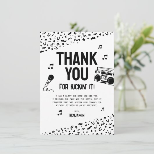 Bedankt dat je het met me aangooide 90s Hip Hop (Staand voorkant)