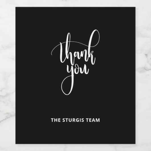 Bedankt dat je het waslabel Gepersonaliseerd met J Wijn Etiket (Enkel label)