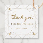 Bedankt dat je hier bent, bij dank je bedankjes labels (Achterkant)