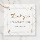 Bedankt dat je hier bent, bij dank je bedankjes labels (Voorkant)