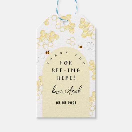 Bedankt dat je hier bent cadeaulabel (Voorkant)