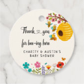 Bedankt dat je hier bent voor de labels. bedankjes labels (Voorkant)