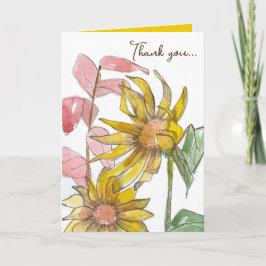 Bedankt dat je in me gelooft, zonnebloemen kaart