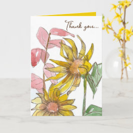 Bedankt dat je in me gelooft, zonnebloemen kaart