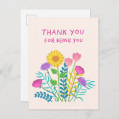 Bedankt dat je jezelf bent briefkaart (Voorkant / Achterkant)