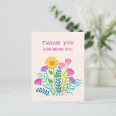 Bedankt dat je jezelf bent briefkaart (Staand voorkant)