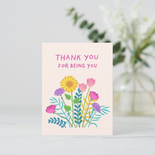 Bedankt dat je jezelf bent briefkaart (Staand voorkant)