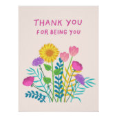 Bedankt dat je jezelf bent perfect poster (Voorkant)