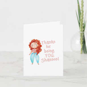 Bedankt dat je jezelf bent Vouwkaart Kaart