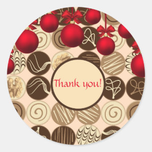 Bedankt dat je kerstcadeautjes hebt gekozen ronde sticker