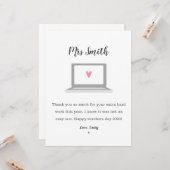 Bedankt dat je lerarenmentor online les waardeert  kaart (Voorkant / Achterkant in situ)