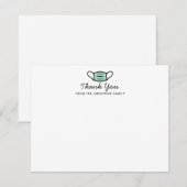 Bedankt dat je Masker moet schrijven Medische verp Notitiekaartje (Voorkant / Achterkant)