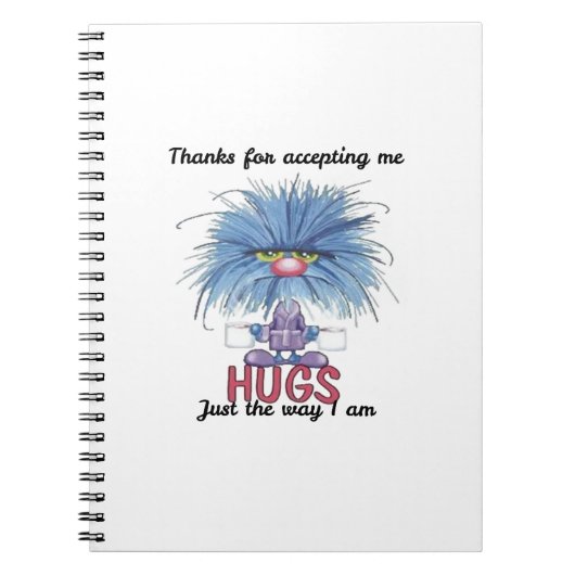Bedankt dat je me accepteert Fuzzy Knuffels Spiraa Notitieboek (Voorkant)
